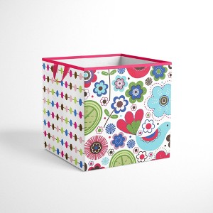 Bacati - Botanical Pink Storage Box Small - 1 of 4