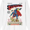 Superman 90th Anniversary Retro Comic Cover Men's White Crew Neck Long Sleeve Shirt-XXL - 2 of 2