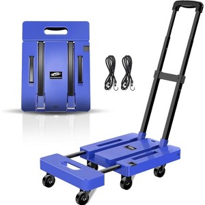 MaseiKar Folding Hand Truck, 500LB Heavy Duty Luggage Cart, Utility Dolly Platform Cart for Luggage, Travel, Moving, Shopping, Office Use - 1 of 4