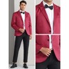 INSPIRE CHIC Men's One-Button Peak Lapel Wedding Formal Blazer - 4 of 4