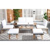Melbrook 6Pc Living Set - Indoor/Outdoor - PAT7723 - Natural/White - Safavieh - 2 of 4
