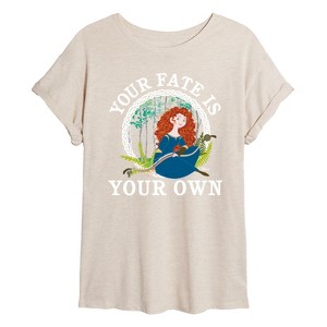Women's - Disney - Merida Your Fate Is Your Own Oversized Graphic T-Shirt - 1 of 4