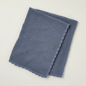 30"x40" Knit Baby Blanket Blue - Hearth & Hand™ with Magnolia - 1 of 3