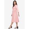 Jessica London Women's Plus Size Stretch Lace A-Line Dress - 4 of 4