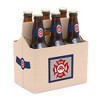Big Dot of Happiness Fired Up Fire Truck - Firefighter Decorations for Women and Men - 6 Beer Bottle Label Stickers and 1 Carrier - 2 of 4