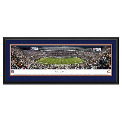 NFL Chicago Bears Blakeway Stadium View Framed Wall Art - 50 Yard Line / Deluxe Frame