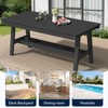 Hyleory Modern HDPE Outdoor Dining Table with Umbrella Hole, Weather-Resistant Patio Table for 4–6 People - 4 of 4