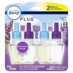 Febreze Odor-Fighting Fade Defy Plug Air Freshener Refill - Mediterranean Lavender - 1.75 fl oz
