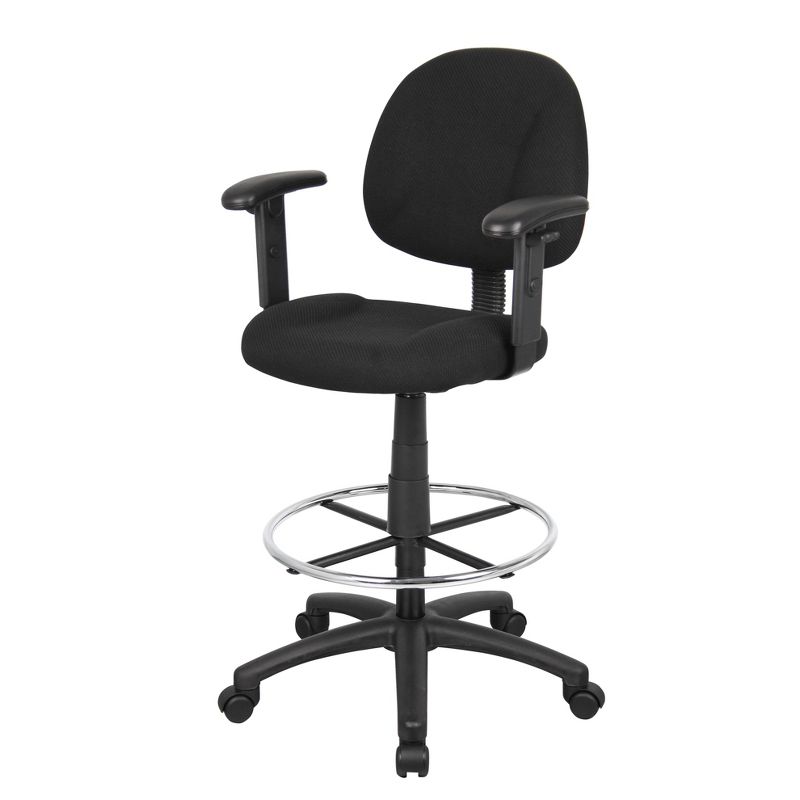 Drafting Stool with Footring and Adjustable Arms - Boss Office Products, 3 of 9