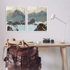 Stupell Industries Mountain Range over Abstract 2pc Framed Giclee Art Set - 2 of 4