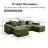 RISOKEYS Modular 3 Seat U Shape Sectional Boneless Sofa - Corduroy Cloud Sectional Couch with Deep Seat, Throw Pillows & 2 Movable Ottomansv - 3 of 4
