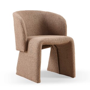 XINGHANZHENXUAN White 1 piece Modern Teddy Upholstered Accent Chair, Single Sofa Chair for Dining, Bedroom & Living Room - 1 of 4