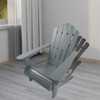 VisioGear Patio Folding Adirondack Chair, Patio Folding Chair with Sloping Seat, Patio Lawn Chair for Outside Garden, Gray, 28.35"*30.71"*36.81" - 3 of 4
