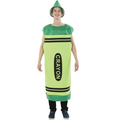 Men's Green Crayon Adult Costume One Size