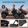 24V 4WD Electric Dump Truck for Kids, 2-Seater Ride-on Toy with Parent Remote Control - 2 of 4