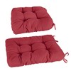NewHome"2Pcs Rocking Chair Cushion Set with Non-Slip Ties, Polyester Fiber Filling for Comfort & Support"BlackGreyNavyBlue&WineRed - 2 of 4
