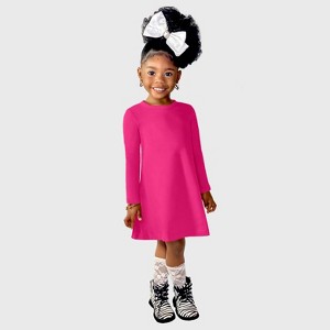 City Threads Long Sleeve Soft 100% Cotton Baby Rib Long Sleeve Dress - USA-Made for Girls/Baby/Toddler - 1 of 4
