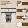 Farmhouse Storage Cabinet with Adjustable Shelves and Drawers - 3 of 4