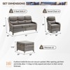 Gymojoy 7 Pieces Outdoor Patio Sofa Ottoman with Swivel Chairs Table - 2 of 4