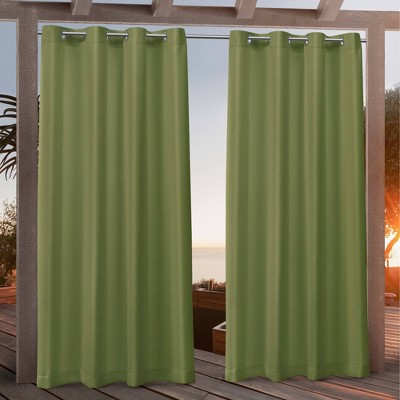 Set Of 2 Canvas Grommet Top Light Filtering Window Curtain Panels - Nicole Miller