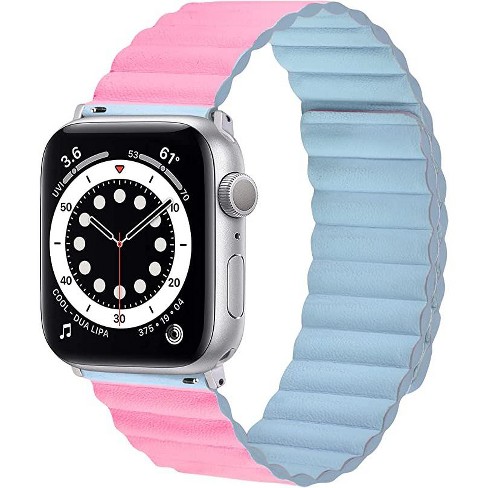 pinkV, 38mm 40mm 41mmM-LV) Silicone Bracelet for Apple Watch Strap