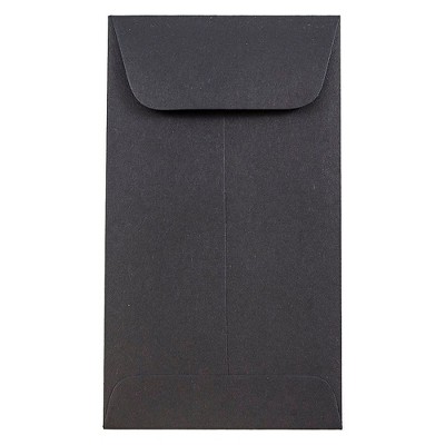 JAM Paper #5.5 Coin Business Envelopes 3.125 x 5.5 Black 356730554B