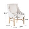 Coolbbila Modern Armless Wooden Fabric Upholstered Parsons Dining Chair,High Back Padded Wingback Kitchen Dining Room Chair with Nailhead Trim - 4 of 4