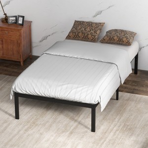 Heavy-Duty Metal Platform Bed Frame with Strong Slat Support - High Capacity Bearing & Under-Bed Storage Space, No Box Spring Required - 1 of 4