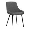 Armen Living Mia Contemporary Fabric Dining Chair Charcoal: Polyester Upholstery, Wood & Metal Frame, Armless Design - 4 of 4
