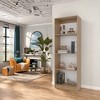 FURNIinspire Utility Storage Shelves Multifunctional Home Organizer, 4 Shelf Display Unit, Living Room Shelving Unit, Beige, 11.7"*24.7"*71.1" - 4 of 4