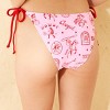 Women's Low-Rise Extra High Leg Extra Cheeky Braided Rope Trim Side-Tie Bikini Bottom - Wild Fable™ Pink and Red Cowgirl Print - 2 of 4