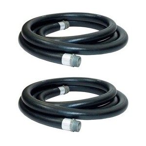 Apache 98108495 1 Inch Diameter 20 Foot Length 60 PSI Farm Fuel Gasoline Oil Diesel Tractor Transfer Hose with Internal Spring Guards, Black (2 Pack) - 1 of 3