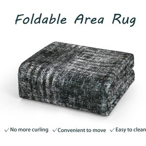 Coucheta Washable Area Rug - Non-Slip Modern Checkered Rug, Stain Resistant Low Pile Carpet for Living Room & Bedroom, Plaid Design - 1 of 4