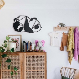 Panda Metal Wall Art, Home Living Room Nursery Decor - 1 of 4