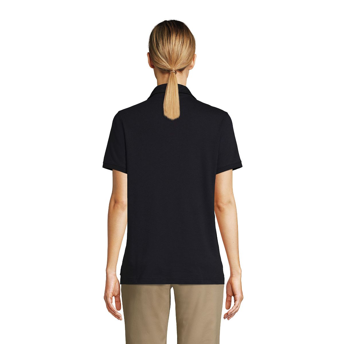 Lands' End School Uniform Women's Short Sleeve Interlock Polo Shirt - thumbnail 5