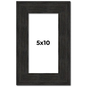 PosterPalooza | Panoramic Contemporary Black Picture Frame - UV Acrylic, Foam Board Backing, Hanging Hardware - 1 of 4