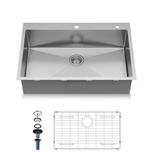 Fortune Candy 5.12'' Height Stainless Steel Rectangular Undermount Sink - 1 of 4