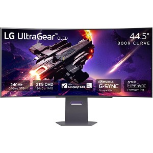 LG 45 inch UltraGear 1440p 240 Hz OLED Curved Gaming Monitor - 1 of 4