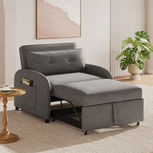 Christopher Knight Home Avalon 3-in-1 Convertible Sleeper Sofa with Adjustable Backrest  and Storage Pockets - 1 of 4