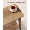 2-Tier Side Table, Small Rectangular End Table, Nightstand for Small Spaces, Living Room, Bedroom, Brown - 4 of 4