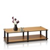 Furinno No Tools Wide TV Stand Media Entertainment Center for TVs up to 43" with Large Capacity Light Cherry Color Black Tube - 4 of 4