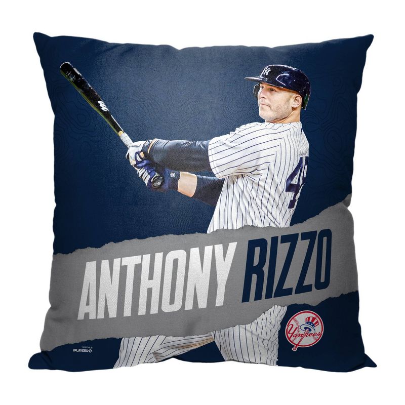 18&#34;x18&#34; MLB New York Yankees 23 Anthony Rizzo Player Printed Throw Decorative Pillow, 1 of 6