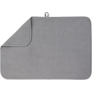 Bellemain XXL Microfiber Dish Drying Mat – 24" x 17" (Largest Mat) Super Absorbent, Fast-Drying, Soft, and Durable (Gray) - 1 of 4
