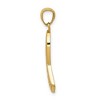 Black Bow Jewelry 14k Yellow Gold Survivor Ribbon Pendant, 10mm (3/8 inch) - 2 of 4