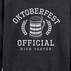 Women's - Instant Message - Oktoberfest Official Bier Taster Lightweight French Terry Wide Neck Long Sleeve Graphic Shirt - 2 of 4