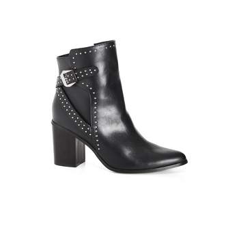 Women's WIDE FIT Orly Ankle Boot - black | CITY CHIC