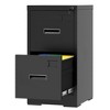ACEPANO 28.5 in. H Narrow Metal Decorative Storage Cabinets with 2 Drawer For Home & Office-Black - 4 of 4