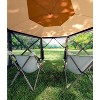 12x12 FT Pop Up Screen Tent, 6-Sided Mesh House with Mosquito Netting and Wind Panels, Quick Setup Canopy for Camping Backyard Patio, Beige - 3 of 4
