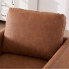 Hrinhom 30.7"W Modern PU Swivel Accent Chair,Club Chair With Metal Base - 4 of 4
