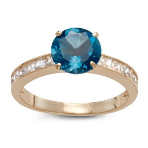 Designs By Gioelli 10K Yellow Gold London Blue Topaz Ring - 1 of 3